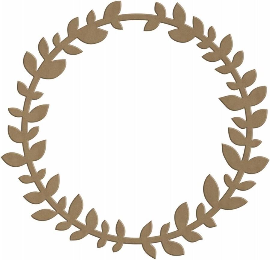 Gomille MDF Bladeren Krans 26 cm