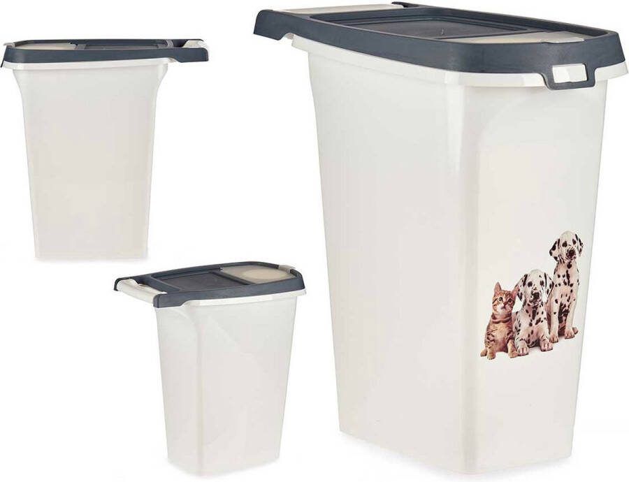 Gondol Plastics Gondol huisdieren voedsel voercontainer voorraad box kunststof 10 liter strooibus dispenser katten honden en meer