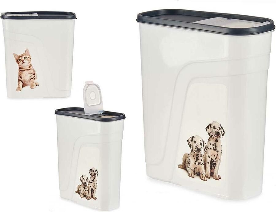 Gondol Plastics Gondol huisdieren voedsel voercontainer voorraad box kunststof 4.0 liter strooibus dispenser katten honden en meer