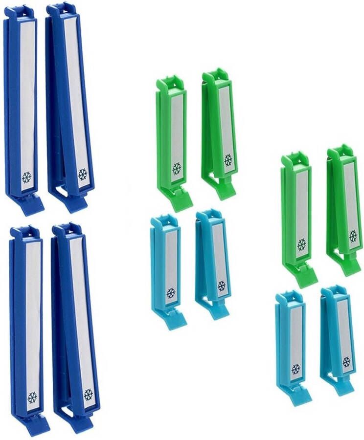 Gondol Plastics Set van 60x gekleurde vershoudclips vershoudknijpers zakklemmen