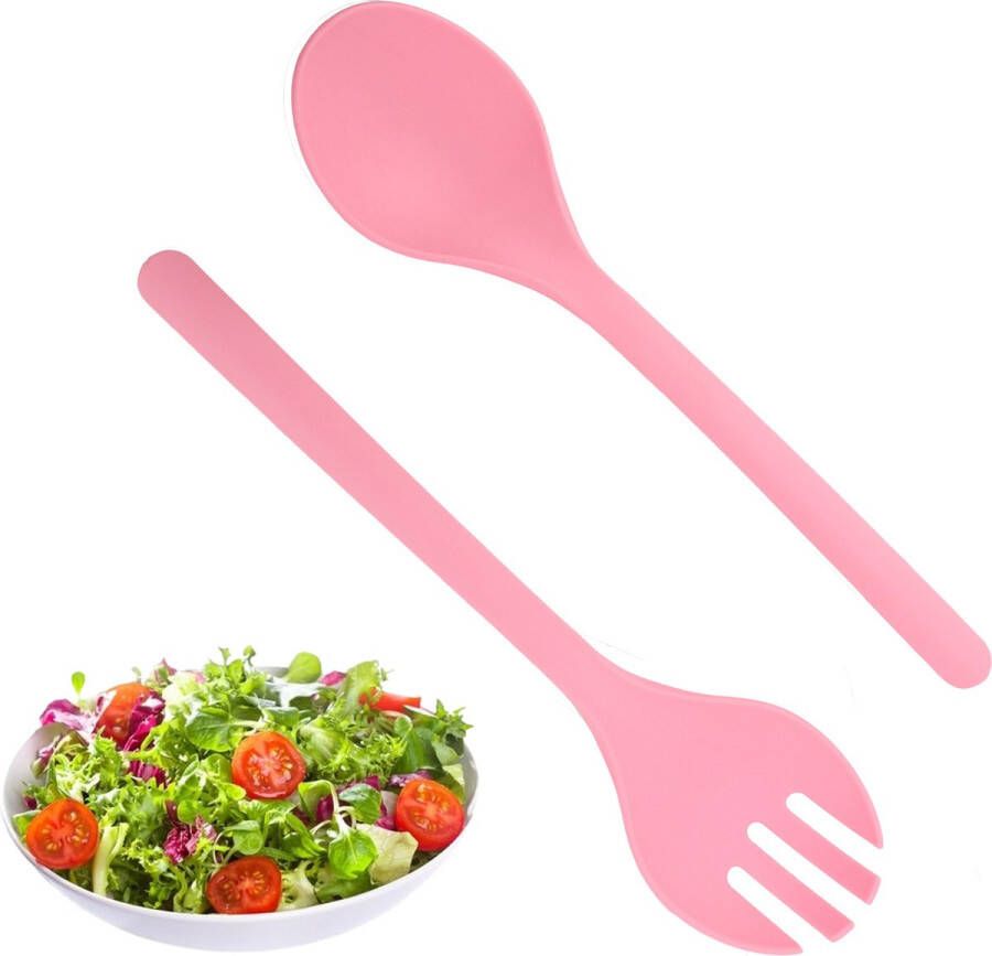 Gondol Saladebestek Set 2-Delig Slabestek 26 5 cm Roze