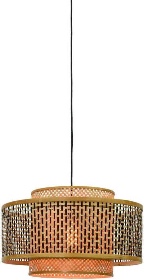 GOOD&MOJO Hanglamp Bhutan Bamboe Zwart Ø50cm Scandinavisch Bohemian Hanglampen Eetkamer Slaapkamer Woonkamer - Foto 2