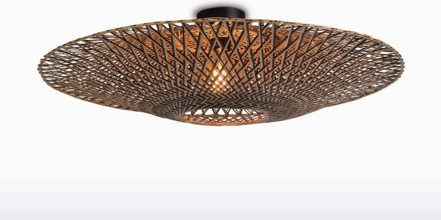 GOOD&MOJO Good & Mojo Plafondlamp BALI Bamboe Product Grootte: Large Product Met gloeilamp: Nee