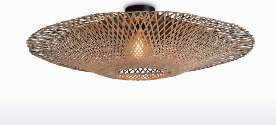 GOOD&MOJO Good & Mojo Plafondlamp KALIMANTAN Bamboe Product Grootte: Large (87 x 87 x 20cm) Product Met gloeilamp: Nee