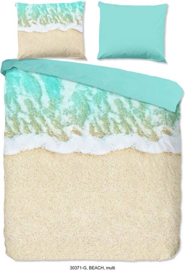 Good morning Tweezijdig te gebruiken overtrekset Beachs Katoen Renforcé 135x200 Rits Omkeerbaar Strand Zee