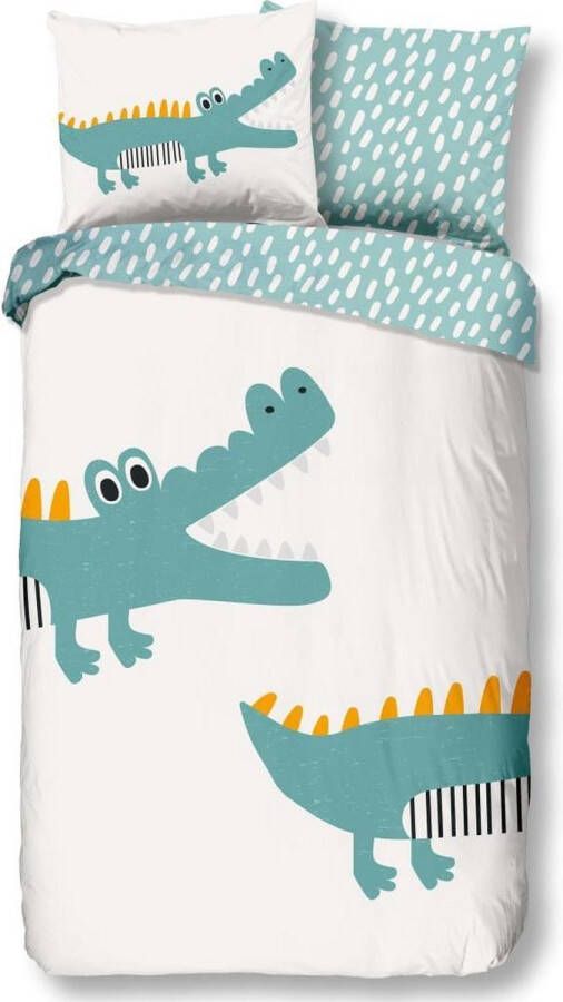 Good Morning Crocodile dekbedovertrek Katoen 1-persoons (140x200 220 cm + 1 sloop) Multi