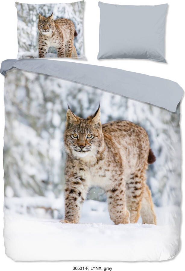 Good Morning Dekbedovertrek Flanel Lynx-Lits-jumeaux (240 x 200 220 cm)
