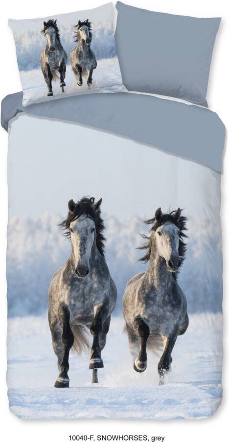 Good Morning Dekbedovertrek Snowhorses 140 x 200 220 cm + 1 kussensloop