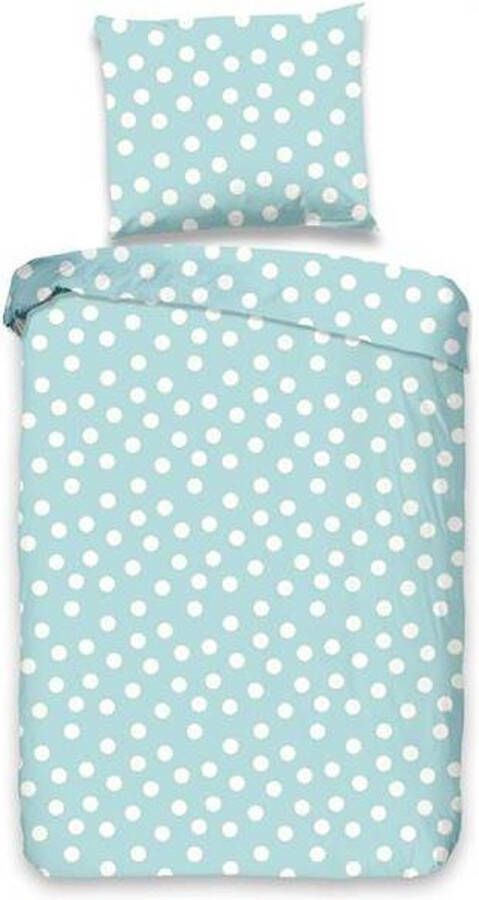 Good Morning Dots Dekbedovertrek Junior 120x150 cm + 1 kussensloop 60x70 cm Blauw