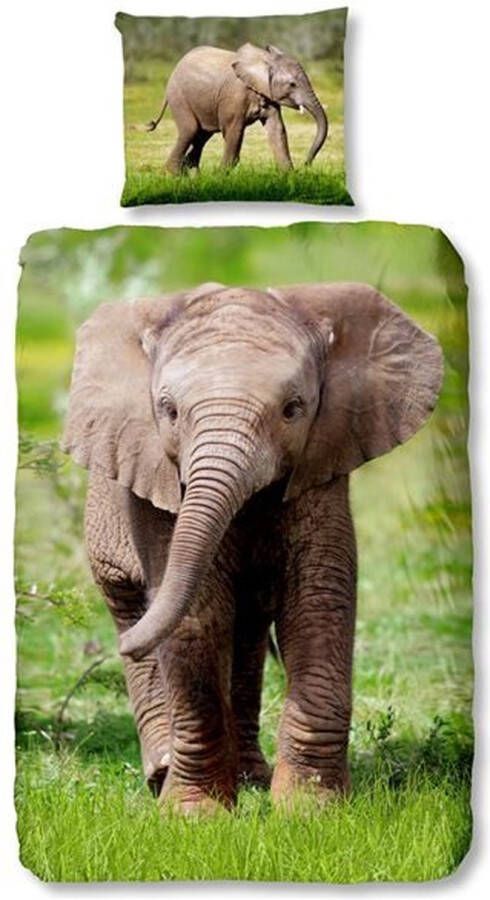 Good Morning Elephant Dekbedovertrek Junior 120x150 cm Multi