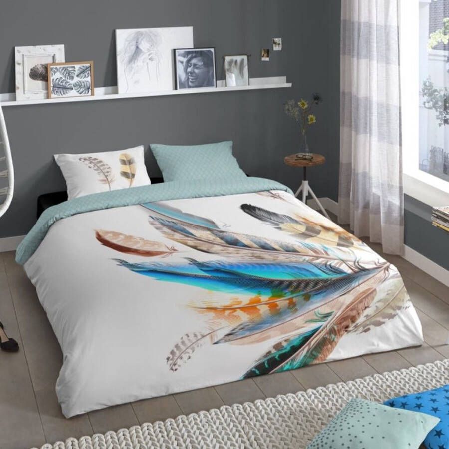 Good Morning Feather Dekbedovertrek Eenpersoons 140x200 220 cm Multi kleur