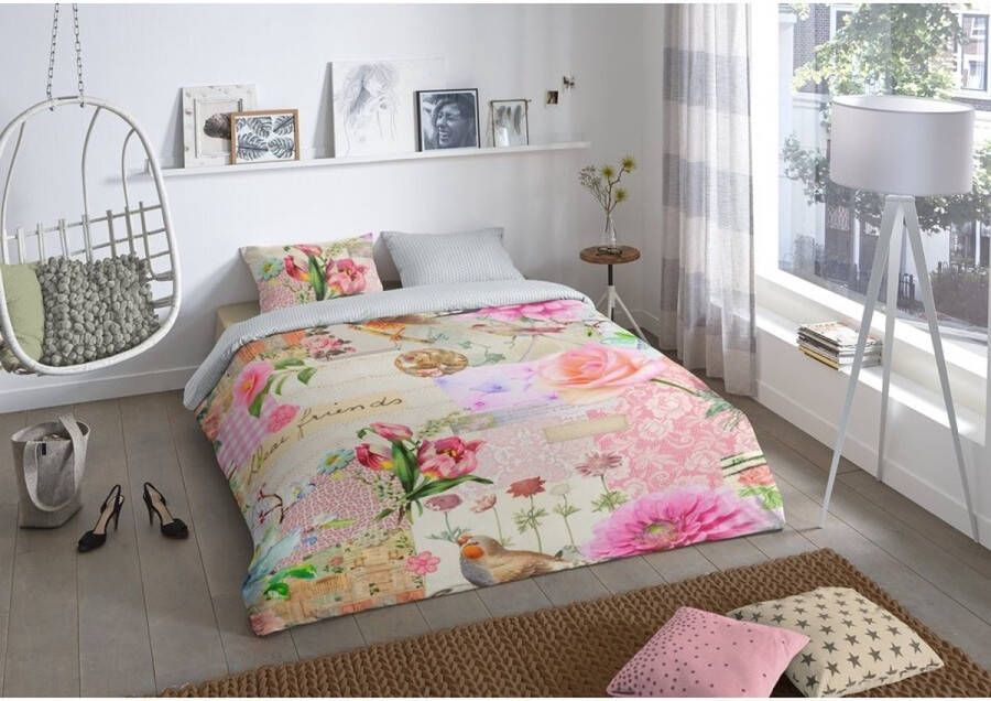 Good Morning Friends Dekbedovertrek Lits-jumeaux 240x200 220 cm + 2 kussenslopen 60x70 cm Multi