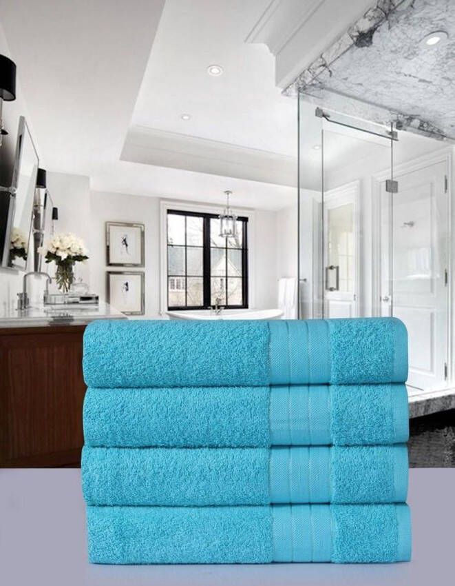 Good morning Badlaken Uni Towels Katoen walkfrottee bies 500 GSM effen zonder ophangbeugel (2 stuks)