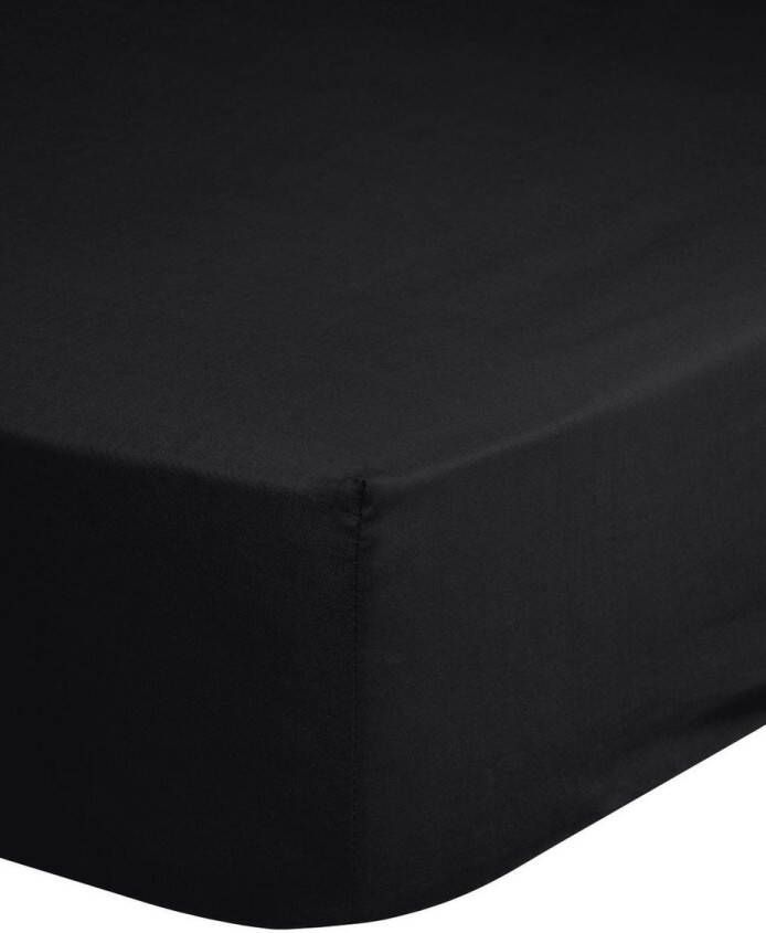Good Morning Jersey hoeslaken zwart 160 180 x 200 cm