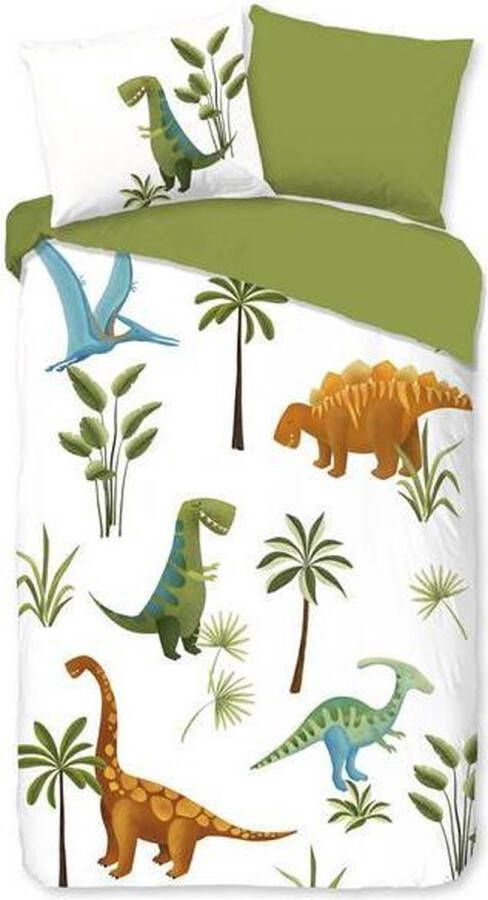 Good Morning Jurassic Park Dekbedovertrek Eenpersoons 140x200 220 cm Wit