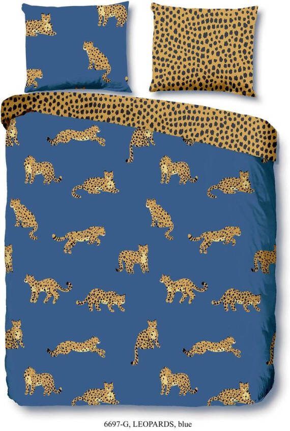 Good Morning Leopards Dekbedovertrek Lits-jumeaux 240x200 220 cm Blauw