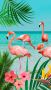 Good morning Strandlaken Flamingo Microvezel 100x180 Sneldrogend Volwassenen Tropen Flamingo (1 stuk) - Thumbnail 1