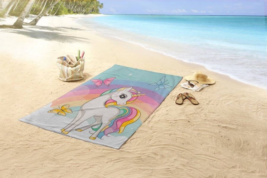 Good Morning Strandlaken 75x150 poly velours kids nr.30750 multi