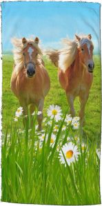 Good morning Strandlaken Horses Paardenmotief droogt snel kinderen (1 stuk)