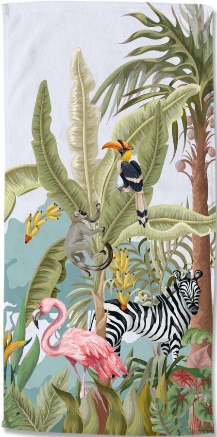 Good Morning Strandlaken Jungle 75x150 poly velours kids nr.10035 multi