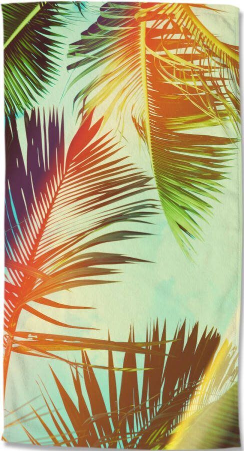 Good Morning Strandlaken Velours Palms 100x180cm multi