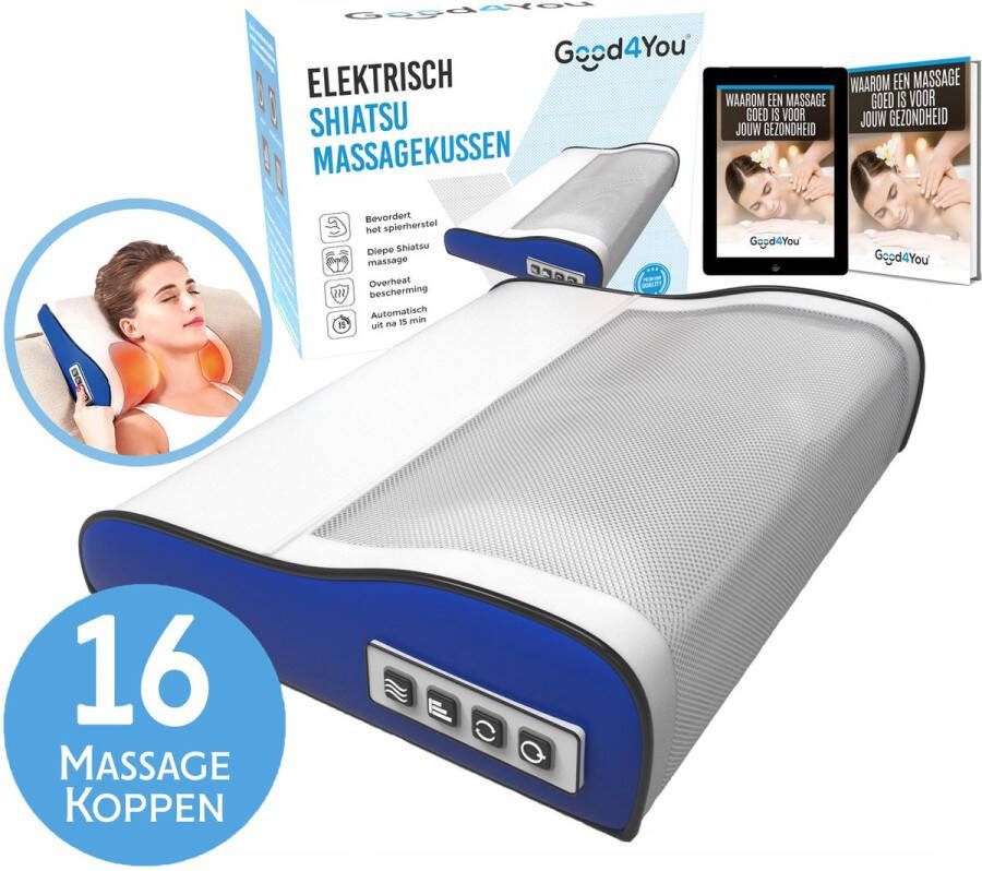 Good4You Elektrisch Shiatsu Massagekussen Massageapparaat Nek Schouders Rug Benen Buik Voeten