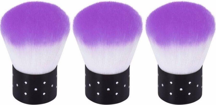 Goodbitz Nagelborstel 3 stuks Manicure borstel Nagelborstel kunststof Nagelborsteltje met handvat Nagelborstels Stofborstel nagels Nagelkwast Nagelborstel plastic Nagelborstel zacht Nail brush Nailbrush