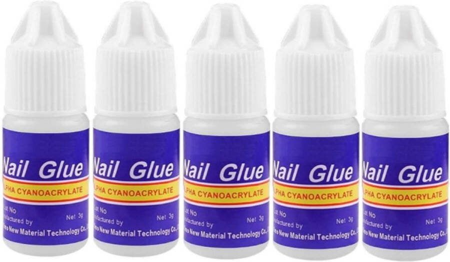 Goodbitz Nagellijm 5 stuks Lijm nagels Lijm kunstnagels Lijm tips Nagellijm voor nepnagels Nagellijm voor tips Nagellijm voor kunstnagel Nagellijm steentjes Tiplijm Nail glue tips Nageltips Tip lijm kunstnagels