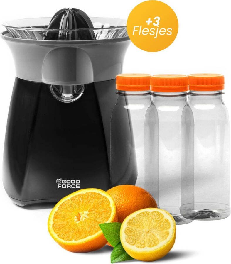 GoodForce Citruspers Elektrische Sinaasappelpers Fruitpers Citroenpers Met 3 Flesjes