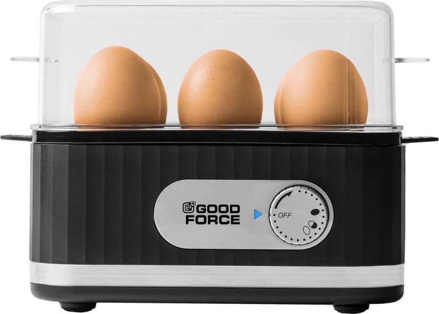 GoodForce Elektrische eierkoker voor 6 eieren met timer en alarm