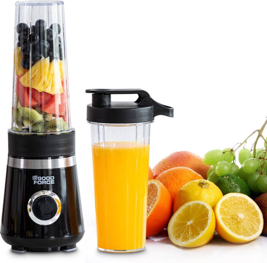 GoodForce Smoothie maker Mini blender To go Met extra drinkbeker en drinkdop