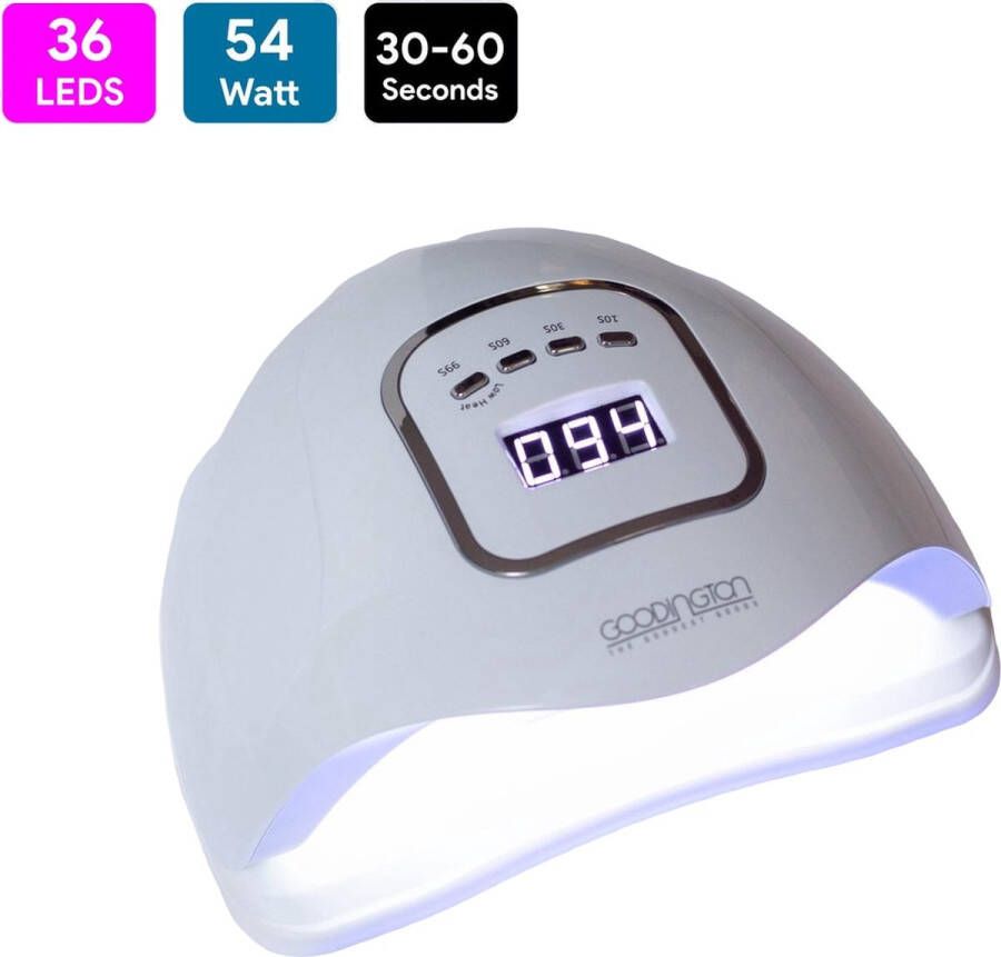 Goodington LED Nageldroger voor Gelnagels voor elke Nagel Gellak 36 LEDs 54 80 150W UV licht