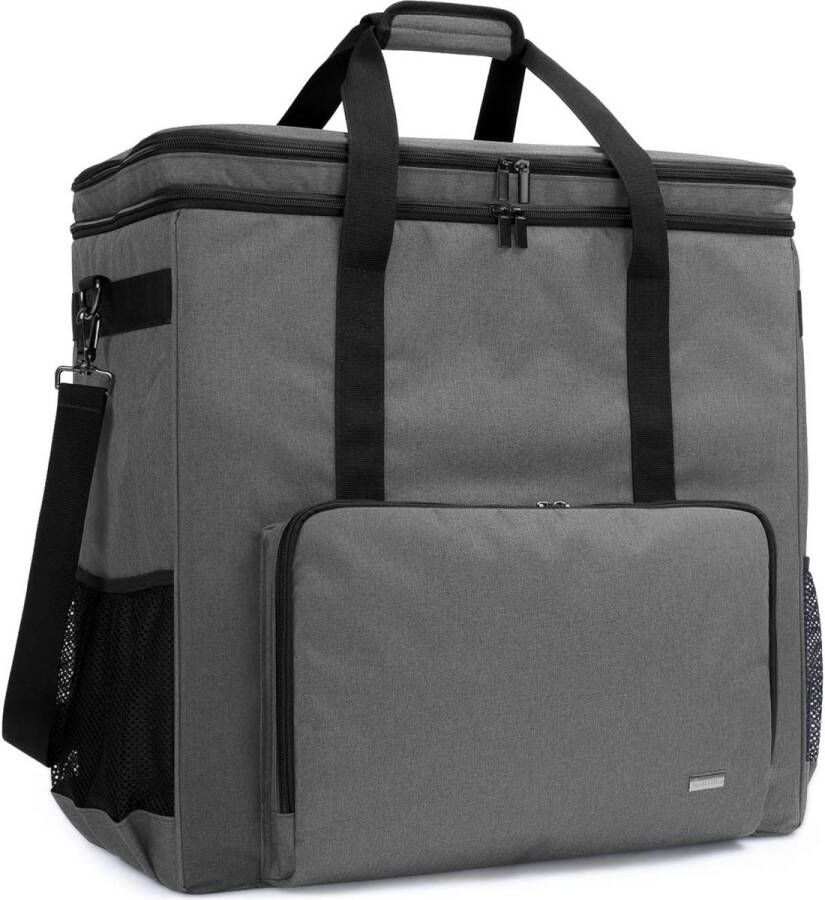 Goodivery Dubbel Laags Draagtas voor Desktop Computers en Accessoires Grijs