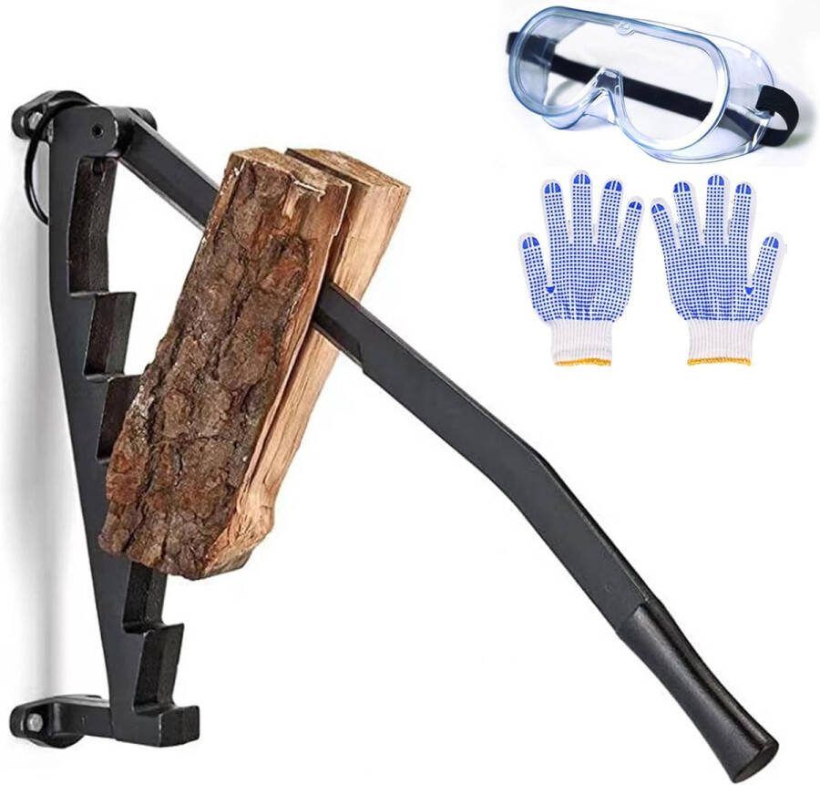 Goodivery Handmatige Houtklover voor Buiten en Binnen Wandmontage Carbon Staal