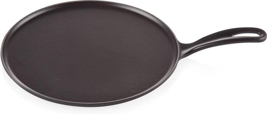 Goodivery Hoogwaardige Gietijzeren Crêpepan Inclusief Houten Schuiver 27 cm Geschikt voor Alle Kookplaten