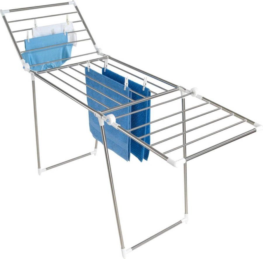 Goodivery Opvouwbare Wasdroger met Vleugels en Accessoires 196 x 90 x 63 cm