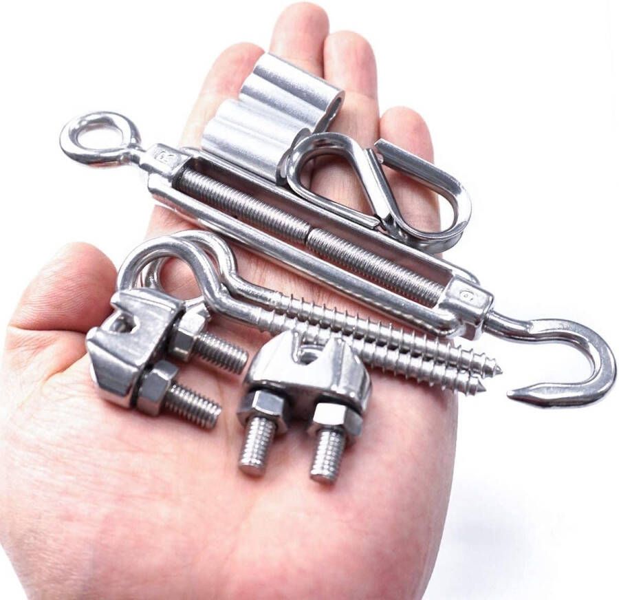 Goodivery Roestvrij Stalen Kabelset 5 mm voor Gordijn- en Trellis Spansystemen