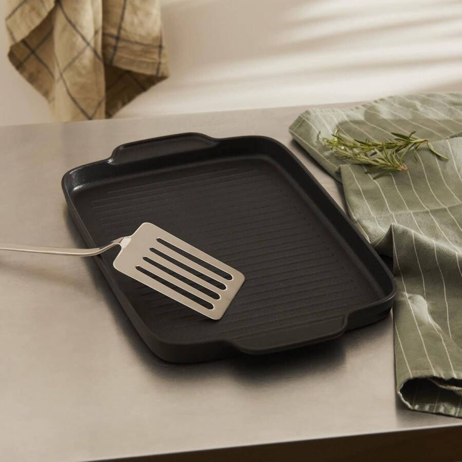 Goodivery Stijlvolle Aluminium Grillpan voor Inductie en Gasfornuizen 38 40 x 23 60 cm