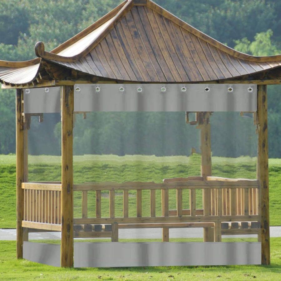 Goodivery Transparante Weerbestendige Buiten Gordijn voor Pergola Balkon en Patio PVC Zeil met Ogen
