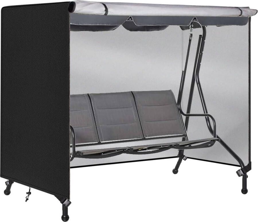 Goodivery Waterdichte Beschermhoes voor Tuinschommel Winddichte en UV-bestendige Schommelhoes 420D Oxford Stof (250 x 150 x 170 cm Zwart)