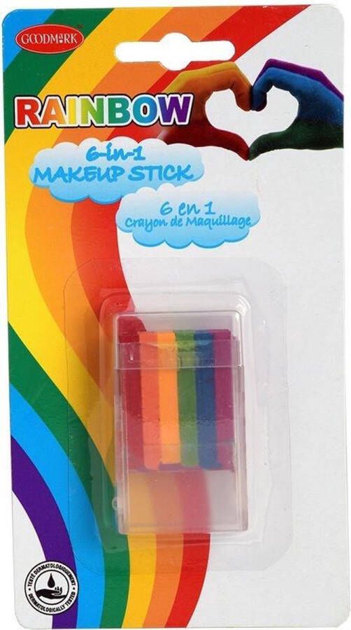 Goodmark 6 in 1 regenboog schminkstick Schmink > Potloden