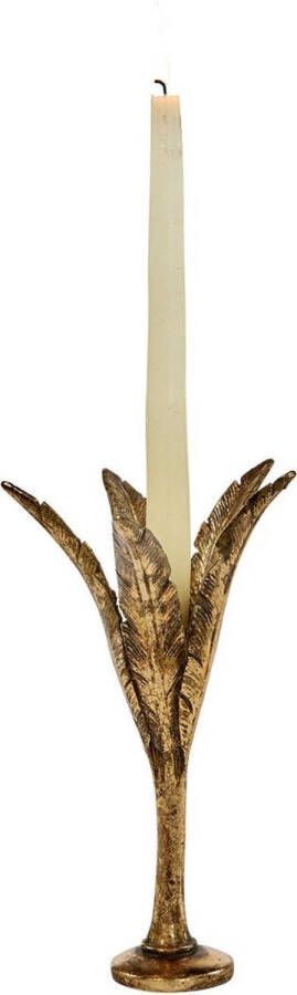 Goodwill Kaarsenhouder Palm Metaal Goud 15 cm (zonder kaars)