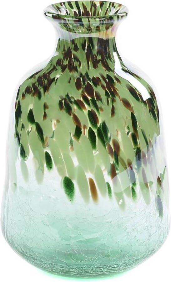 Goodwill Vaas Glas Groen-Bruin-Gemêleerd D 14 cm H 26 cm
