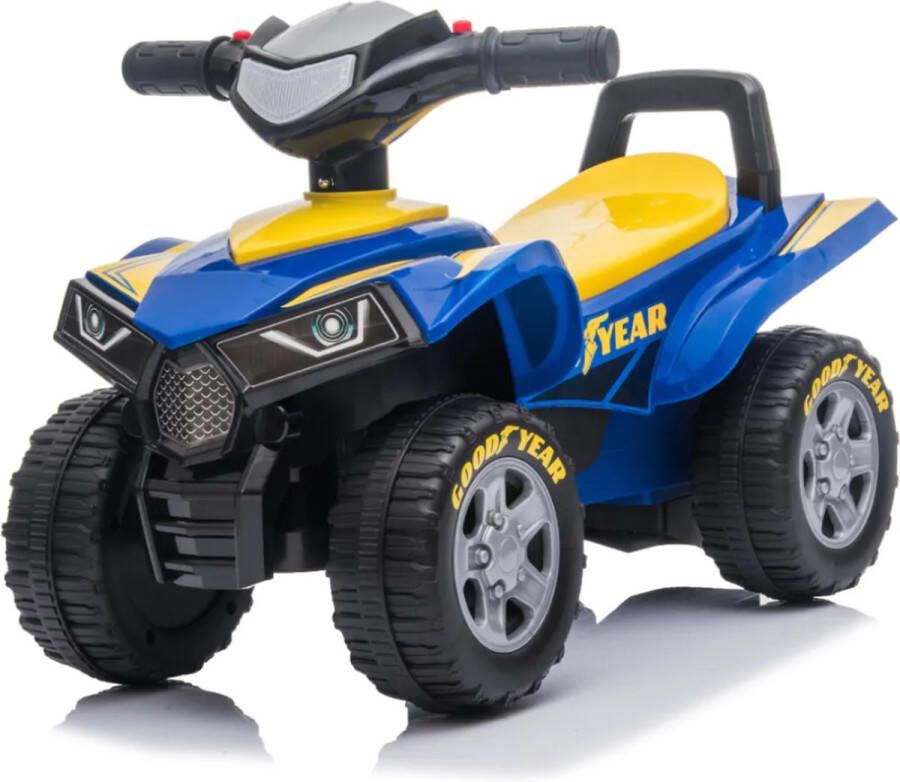 Goodyear Quad Loopauto Blauw met Opbergbox 1 tot 3 jaar Geluidjes
