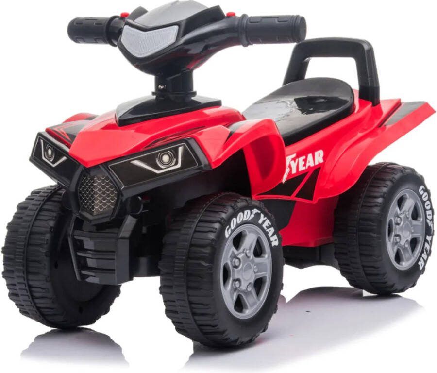Goodyear Quad Loopauto Rood met Opbergbox 1 tot 3 jaar Geluidjes
