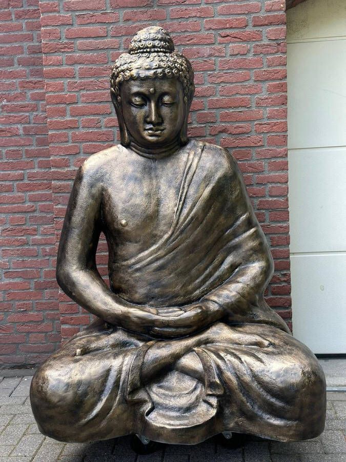 Goodyz Boeddha beeld Groot 160 cm Hoog kleur Brons