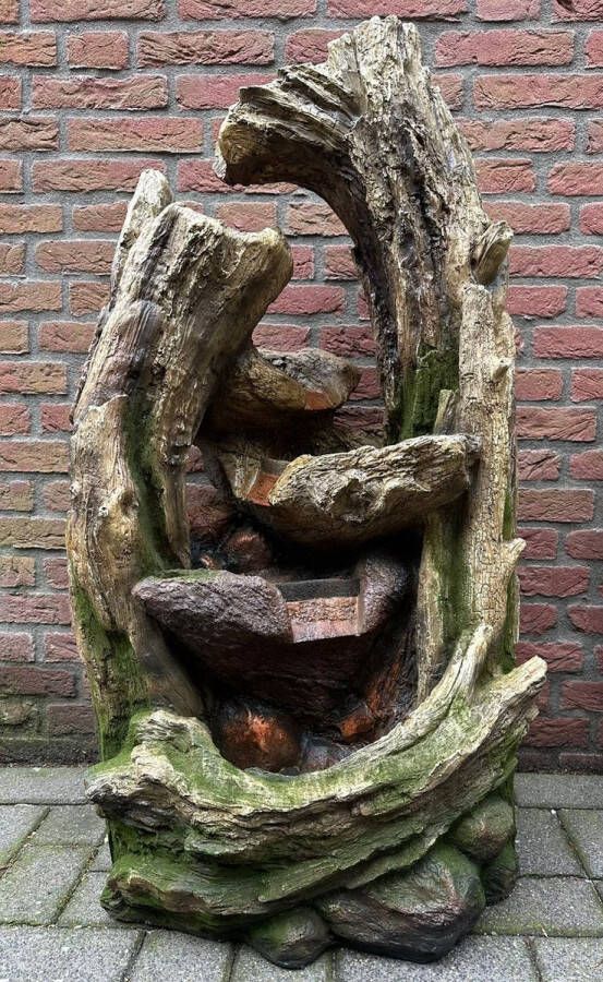 Goodyz Waterval Fontein Waterornament 105cm hoog Boom model inclusief pomp en verlichting