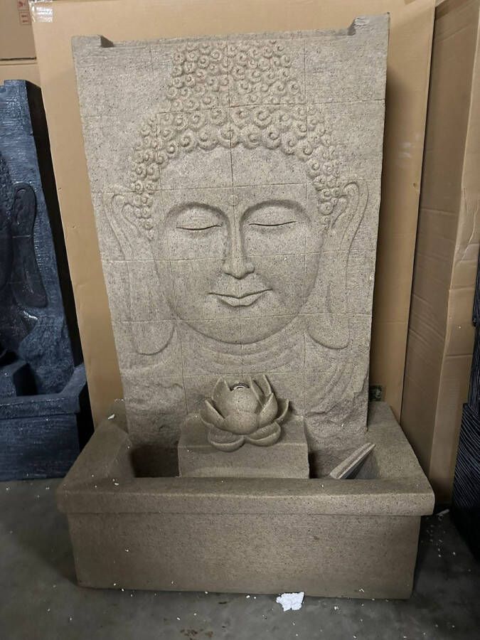 Goodyz Waterval Fontein Waterornament 110cm hoog Boeddha inclusief pomp en verlichting
