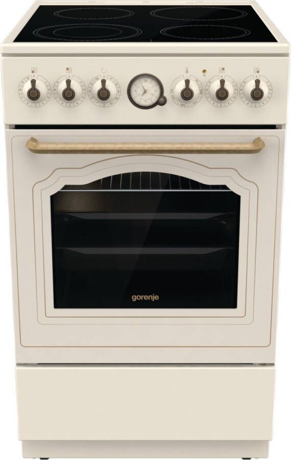 Gorenje GECS5B70CL keramisch fornuis Beige Retro