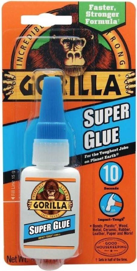 Gorilla Glue Gorilla Super Glue 15 mg Super sterke secondelijm